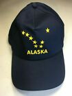 Arctic Circle  Alaska Flag Gold & Navy Blue Baseball Cap Adjustable, 100% Cotton