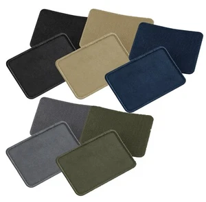 BLACK BEIGE BLUE GREY or GREEN Cotton Removable Blank Patch Badge - Picture 1 of 6