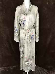 Japanese Women's Long Kimono Robe 100% Silk - Picture 1 of 10