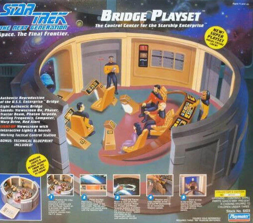 Playmates Toys Star Trek Bridge Playset Gray Action Figure - 6103