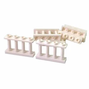 5 NEUE LEGO Fence 1 x 4 x 2 Spindled with 4 Studs Weià - Bild 1 von 1