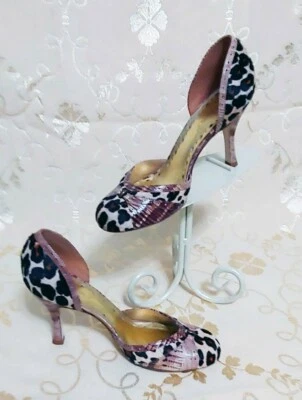 Женские BCBG платформе леопард печать икры волосы размер 6 отличном состоянии - Изображение 1 из 4