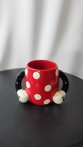 Disney Galerie Mug Minnie Mouse Red White Polka-dots Arm Handles 13 oz Gift - Picture 1 of 3