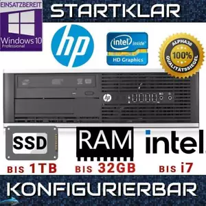 HP Compaq 6200 Pro SFF Intel PC Hasta i7 32 GB Ram 1 TB SSD Configurable Office - Imagen 1 de 8