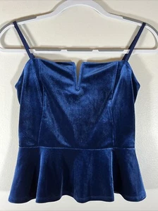 Express dunkelblau Samt Baby Puppe Tank Damen Gr. Small Petite Whimsigoth Neu mit Etikett - Bild 1 von 5