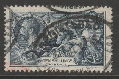 GB GV sg452 1934 caballito de mar 10 índigo usado Foto 1 de 2