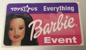 Vintage 90s Unpeeled Everything Barbie Toys R Us Event Sticker - Teresa - Picture 1 of 1