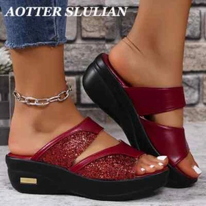 Summer Sandals Gold Open Toe Sandals Dress Shoes For Women High Heels Casual - Picture 1 of 28