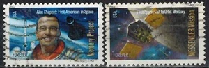 Estampillas de Estados Unidos: primicias espaciales 2011 (2) usadas fuera de papel - Imagen 1 de 1