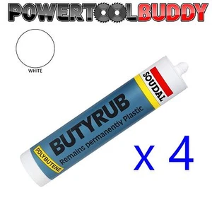 Soudal BUTYRUB Halbfassung auf Polybutenbasis Mauerwerk Rahmen Mastix weiß x 4 - Bild 1 von 1