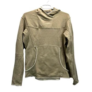 Arc'teryx Womens Emissary 100% Wool Beige Long Sleeve Hoodie Sweater Pullover M - Picture 1 of 6