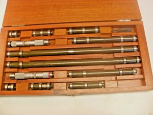 Vintage Lufkin Machinist Tools, Precision Truing Set Manual Jig Boring Nice Case - Picture 1 of 9