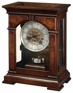 630-266 "EMPORIA" MECHANICAL HOWARD MILLER MANTLE CLOCK -CHERRY BORDEAUX FINISH - Picture 1 of 3