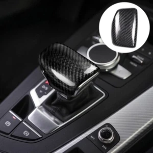 Real Carbon Fiber Interior Gear Shift Knob Trim Cover Fits 17-24 A4 S4 B9 A5 S5 - Picture 1 of 7