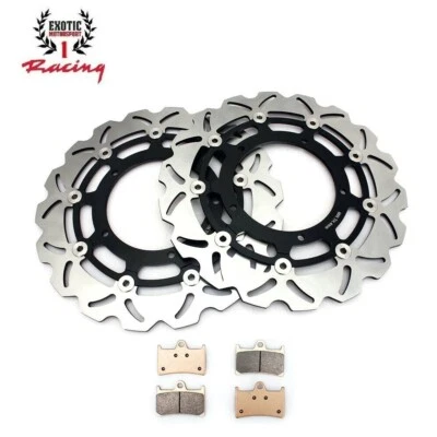 2 Front Brake Disc Rotors & brake pads Set For Yamaha YZF R1 15-2020 R6 2017-21 - Image 1 of 4