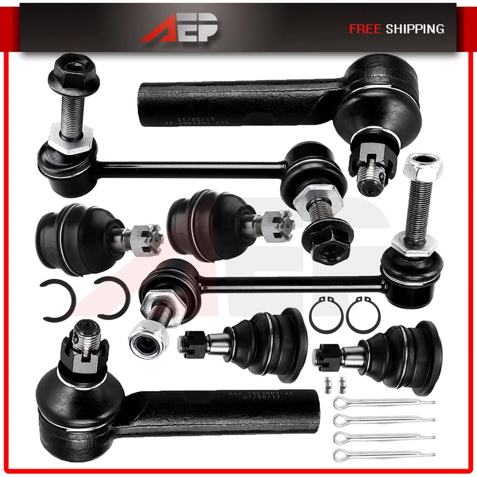 适用于 2010 - 2018 年丰田 4Runner 8 件前领带杆端转向球接头套件 — 第 1/1 张图片