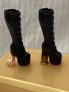 Monster High Skullector Addams Family Wednesday’s Awesome Boots thing& It Heels - Picture 1 of 8