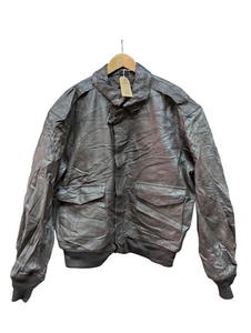 Sporty's US Type A-2 Brown Leather Flight Bomber Jacket Size Large Regular #353 - Picture 1 of 11