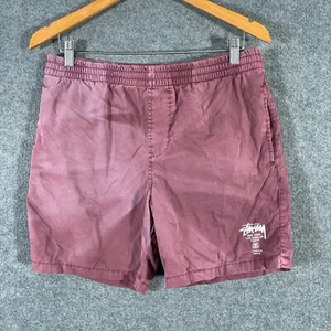 Stussy Shorts Mens 32 Purple Sweat Straight Regular Fit Pull On Retro Y2K 2000s - Picture 1 of 16