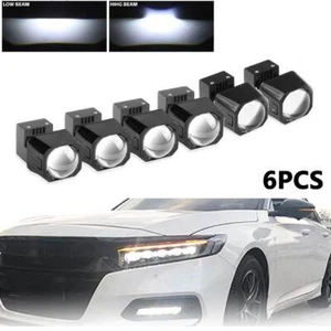 6x 1.5" Mini Bi LED Proyector Lente 80W 6000K Faro Alto-Bajo Retrofit Universal - Imagen 1 de 19
