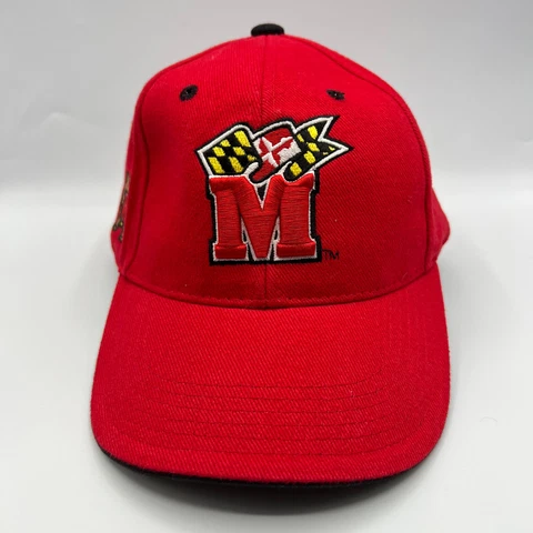 Maryland Terrapins Mascot Hat Classic Cap Steve & Barrys Red Adjustable Cover