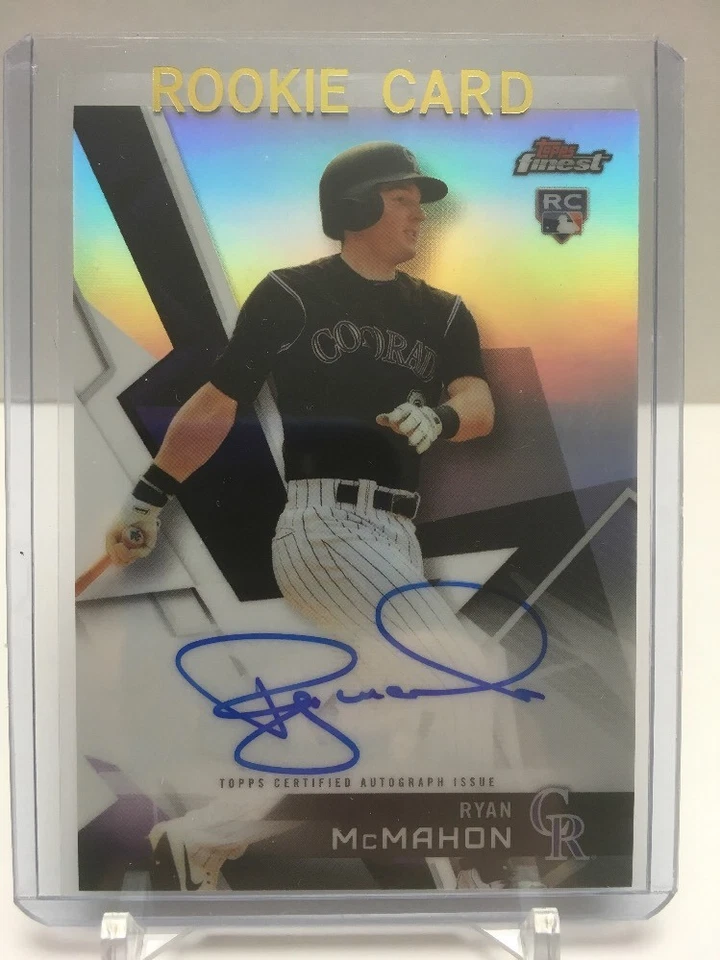 2018 Topps Finest Refractor AUTO : Ryan McMahon RC Autograph ROCKIES - Image 1 of 1