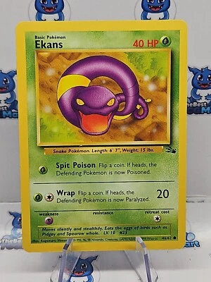 Ekans 46/62 - Fossil Pokemon LP  - Image 1 of 2