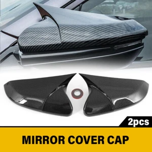 For Honda Civic 2016~2021 OX Horn Carbon Fiber Rear View Mirror Cover Caps PAIR - Picture 1 of 13