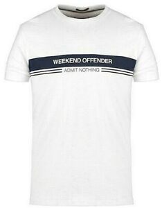 Weekend Offender Men/'s Keep the Faith Lockdown T-shirt Navy Yellow