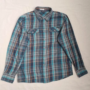 Camisa informal Oakley para hombre con botones talla L a cuadros mezcla de algodón manga larga - Imagen 1 de 20