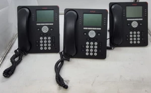 Lote 3 Teléfono IP Gigabit Avaya 9608G con Soportes - Negro Sin Cable de Alimentación - Imagen 1 de 6