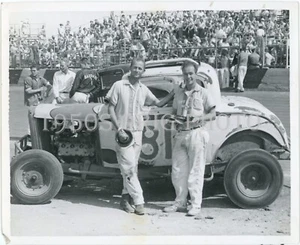 Foto stock anni 50 auto corsa Ray Bunch n.81 Jalopy pista sterrata so cal 1956 B - Foto 1 di 3