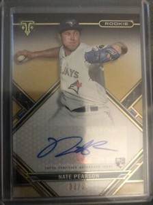 2021 Topps Triple Threads Nate Pearson Amber Refractor Auto