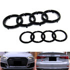 Gloss Black Front Grille Rear Trunk Rings Logo-Emblem For Audi A3 A4 A5 S4 S5 RS Audi A3