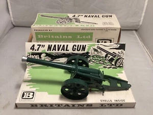 BRITAINS 9730 4.7” NAVAL GUN ( 1:32 Scale ) BOXED - No Shells - Picture 1 of 12