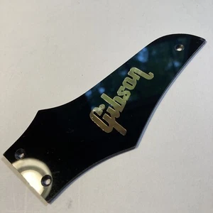 #7 Black Truss Rod Cover for 1998-2015 Gibson Reverse Thunderbird + Gold Decal - Picture 1 of 11