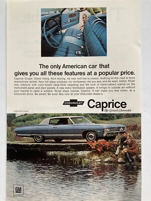 1968 Chevrolet Caprice печатная реклама Grand Chevy синий - Изображение 1 из 2