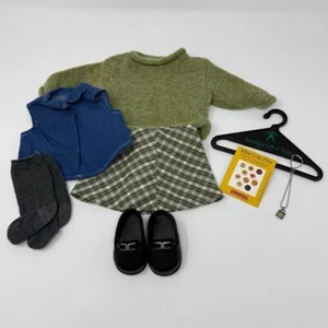 Traje American Girl perfectamente a cuadros con collar-retirado 2001 - Imagen 1 de 9