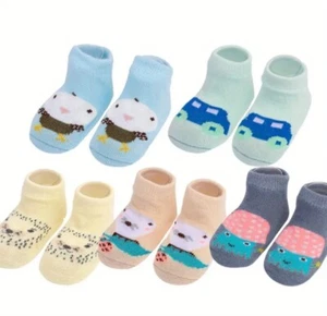 (5 Pair) 0-6 Months Boys Socks Multicolor - Picture 1 of 2