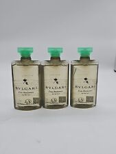 Bvlgari Eau Parfumée Au the Vert Shampoo Shower Gel 75ml Set of 3 2.5 oz each