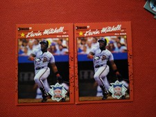 (2 Cards) 1990 Donruss All Star - Kevin Mitchell - #715 - San Diego Padres 