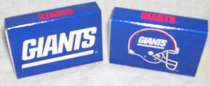 NEW YORK GIANTS----2 SCHACHTELN MIT STREICHHÖLZERN----NEU NIE BENUTZT----GRÖSSE 2 X 2 1/4"--L@@K - Bild 1 von 1
