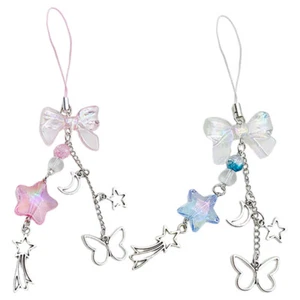 2 Pcs Mobile Phone Accessories Miss Cute Charms Key Chain for Case - Zdjęcie 1 z 12