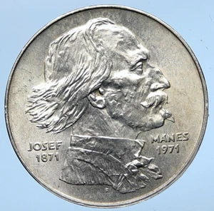 1971 CZECH REPUBLIC Czechoslovakia ARTIST Josef Manes OLD 100 Korun Coin i109703 - Picture 1 of 3