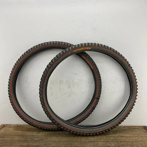 Vintage Bontrager Jones Tire Set 26 in Redline Front Rear MTB ATB 1990s 2.1 - Picture 1 of 13