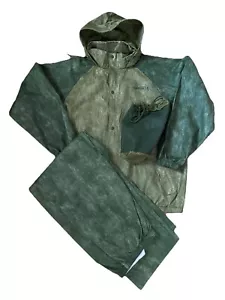 Natural Gear Ultralight Rain Suit Jacket w/hood & Pants Bag Set Green Camo XL - Picture 1 of 4
