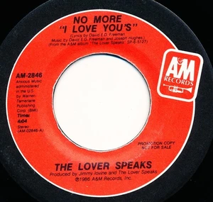 THE LOVER SPEAKS - NO MORE I LOVE YOU'S - A&M AM-2846 - 45 Record VG+ - Bild 1 von 2