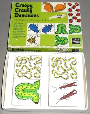 Creepy Crawly Dominoes Card Board Game John Adams 1970s COMPLETE VINTAGE RETRO - Image 1 of 3