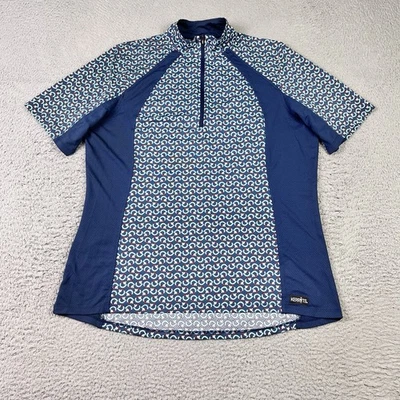 Kerrits 1/4 Zip Shirt Womens XL Short Sleeve Equestrian Stretch Activewear - Image 1 of 4