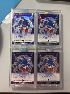 4x Lot Matt Rempe UD Black Diamond Purple Diamond Rookie Auto /10 SSP RC Rangers - Bild 1 von 2
